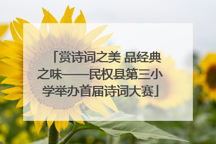 赏诗词之美 品经典之味——民权县第三小学举办首届诗词大赛
