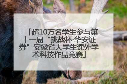 超10万名学生参与第十一届“挑战杯·华安证券”安徽省大学生课外学术科技作品竞赛