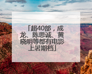 超40部，成龙、陈思诚、黄晓明等都有电影上暑期档