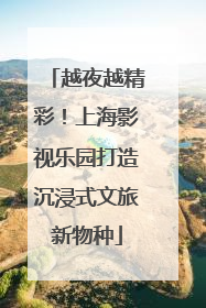 越夜越精彩！上海影视乐园打造沉浸式文旅新物种