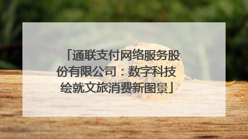 通联支付网络服务股份有限公司：数字科技绘就文旅消费新图景