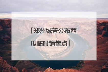 郑州城管公布西瓜临时销售点