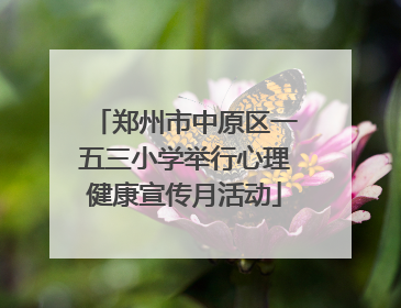 郑州市中原区一五三小学举行心理健康宣传月活动