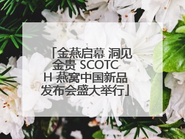 金燕启幕 洞见金贵 SCOTCH 燕窝中国新品发布会盛大举行