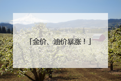 金价、油价暴涨！