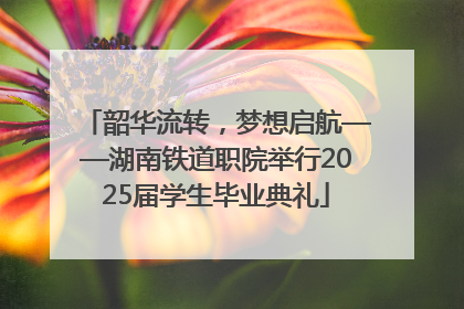 韶华流转，梦想启航——湖南铁道职院举行2025届学生毕业典礼