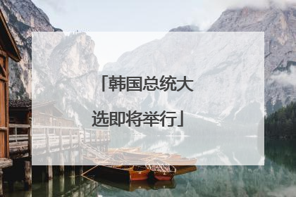 韩国总统大选即将举行