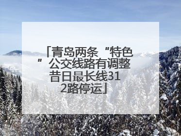 青岛两条“特色”公交线路有调整 昔日最长线312路停运
