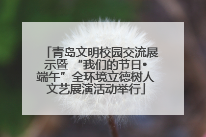 青岛文明校园交流展示暨 “我们的节日•端午”全环境立德树人文艺展演活动举行
