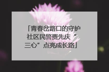 青春岔路口的守护 社区民警贾先庆“三心”点亮成长路