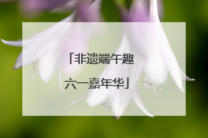 非遗端午趣 六一嘉年华