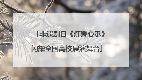 非遗剧目《灯舞心承》闪耀全国高校展演舞台