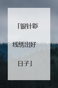 银针彩线绣出好日子
