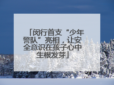 闵行首支“少年警队”亮相，让安全意识在孩子心中生根发芽