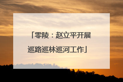零陵：赵立平开展巡路巡林巡河工作