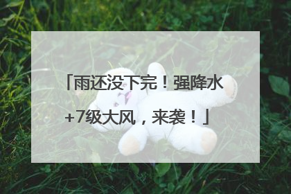 雨还没下完！强降水+7级大风，来袭！