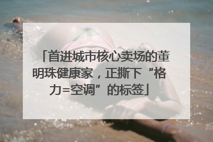 首进城市核心卖场的董明珠健康家，正撕下“格力=空调”的标签