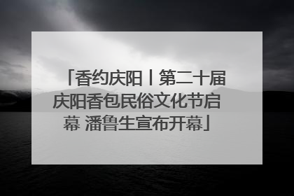 香约庆阳丨第二十届庆阳香包民俗文化节启幕 潘鲁生宣布开幕