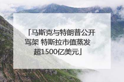 马斯克与特朗普公开骂架 特斯拉市值蒸发超1500亿美元