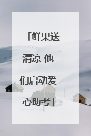 鲜果送清凉 他们启动爱心助考