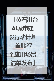 黄石出台AI城市建设行动计划 首批27个应用场景清单发布