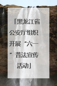 黑龙江省公安厅组织开展“六一”普法宣传活动