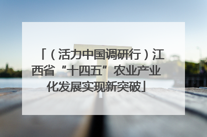 （活力中国调研行）江西省“十四五”农业产业化发展实现新突破