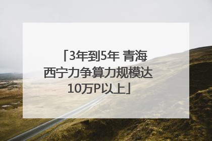 3年到5年 青海西宁力争算力规模达10万P以上