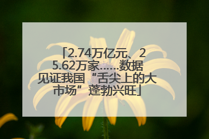 2.74万亿元、25.62万家……数据见证我国“舌尖上的大市场”蓬勃兴旺
