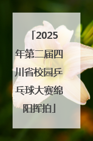 2025年第二届四川省校园乒乓球大赛绵阳挥拍