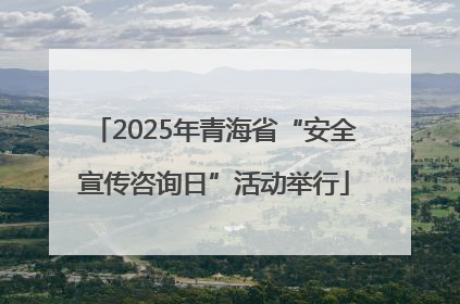 2025年青海省“安全宣传咨询日”活动举行