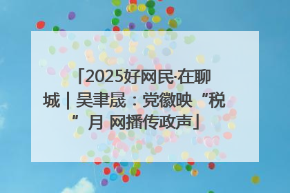 2025好网民·在聊城｜吴聿晟：党徽映“税”月 网播传政声