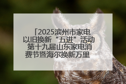 2025滨州市家电以旧换新“五进”活动 第十九届山东家电消费节暨海尔换新万里 行山东站全面启动