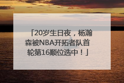 20岁生日夜，杨瀚森被NBA开拓者队首轮第16顺位选中！