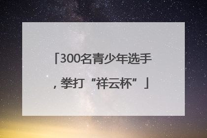 300名青少年选手，拳打“祥云杯”