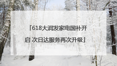 618大润发家电国补开启 次日达服务再次升级