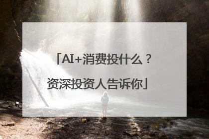 AI+消费投什么？资深投资人告诉你