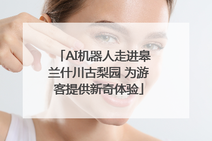 AI机器人走进皋兰什川古梨园 为游客提供新奇体验