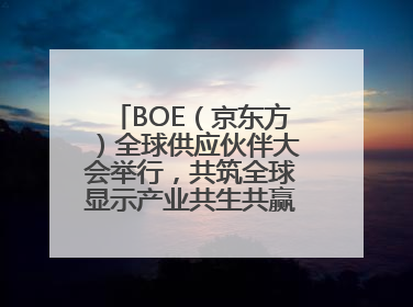 BOE（京东方）全球供应伙伴大会举行，共筑全球显示产业共生共赢新格局